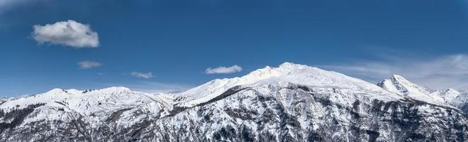 Overview of snow-capped mountains photo