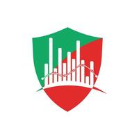 Business finance logo design. Security and protection icon. Vector illustration.
