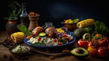 Latin food, colombian national food. photo