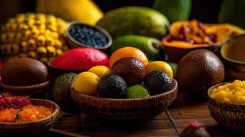 latín alimento, Colombiana nacional alimento. generativo ai foto