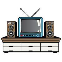 television and audio system vector