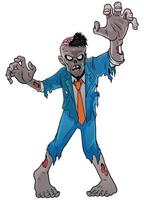 cartoon zombie of halloween vector