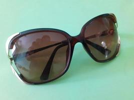 Elegant brown women's glasses. photo