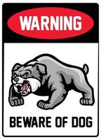 warning sign beware of dog vector