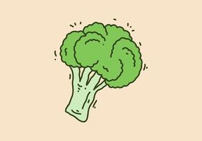 Green color design of the broccoli vector