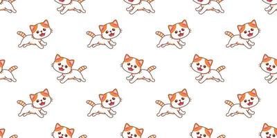 Vector cartoon character cute exotic shorthair cat seamless pattern background