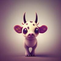 close up of a toy of a cow. . photo