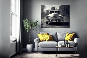 retro estilo en hermosa vivo habitación interior vistoso. generativo ai foto