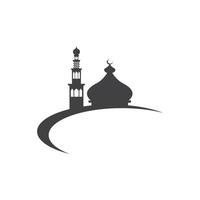 Islamic Mosque Logo Design Vector Template Illustration