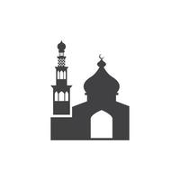 Islamic Mosque Logo Design Vector Template Illustration