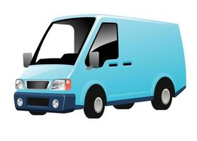 delivery courier van truck car vector