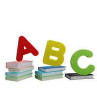 ABC tecken på böcker png