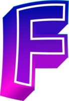 Gradient Fett gedruckt Alphabet Briefe png