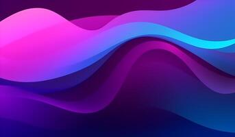 degradado púrpura, azul ondulado dinámica resumen antecedentes. generativo ai foto