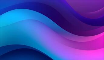 degradado púrpura, azul ondulado dinámica resumen antecedentes. generativo ai foto