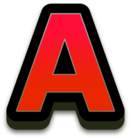 audacieux rouge 3d des lettres png