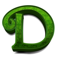 Greeny alphabet letters png