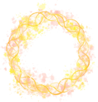 cercle main tiré aquarelle frontière png