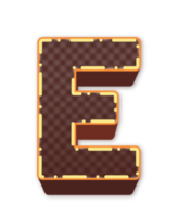 Chocolate alphabet letters png