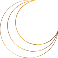 Gold crescent moon ramadan png