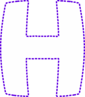 Outline dots alphabet letters illustration png