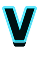 neon alfabet brev png