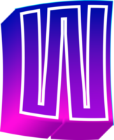 Gradient Fett gedruckt Alphabet Briefe png