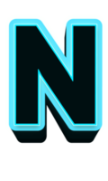 neon alfabeto lettere png
