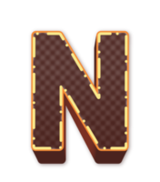 Chocolate alphabet letters png