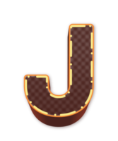 chocola alfabet brieven png