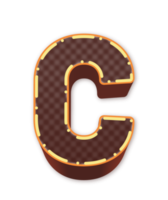 Chocolate alphabet letters png