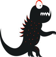 söt monster silhuett png