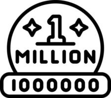 line icon for million vector