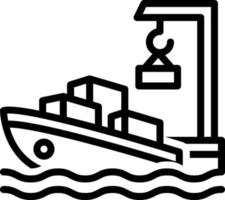 line icon for harbour vector