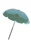 3d ilustración , playa paraguas en transparente antecedentes. png