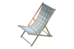 3D Illustration , Deck chair  on transparent background. png