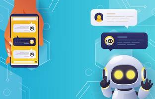 Ai Chatbot Technology Background vector