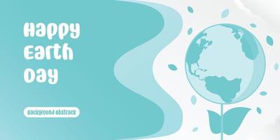 earth day banner, happy earth day. for environmental saving celebration, banner template, social media, web vector