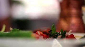 Essen Salat im Restaurant video