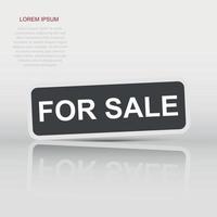 For sale icon in flat style. Sell illustration pictogram. Market sign business concept. vector