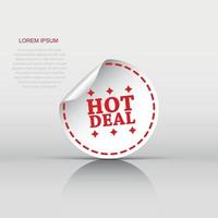 Hot deal stickers. Vector illustration on white background.