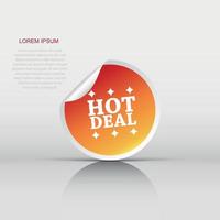 Hot deal stickers. Vector illustration on white background.