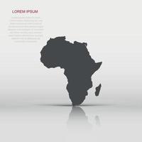 África mapa icono en plano estilo. atlas ilustración pictograma. país geografía firmar negocio concepto. vector