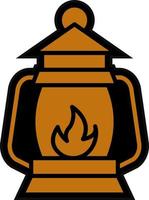 Oil Lamp Vector Icon Design