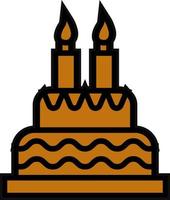 Birthday Cake Vector Icon Design