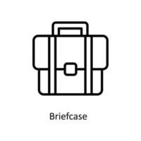 Briefcase  Vector   outline Icons. Simple stock illustration stock