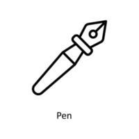 Pen  Vector   outline Icons. Simple stock illustration stock