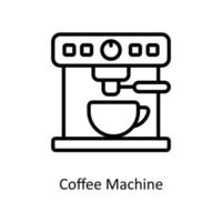 café máquina vector contorno iconos sencillo valores ilustración valores