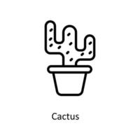 Cactus Vector   outline Icons. Simple stock illustration stock