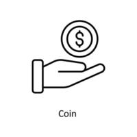 Coin Vector   outline Icons. Simple stock illustration stock